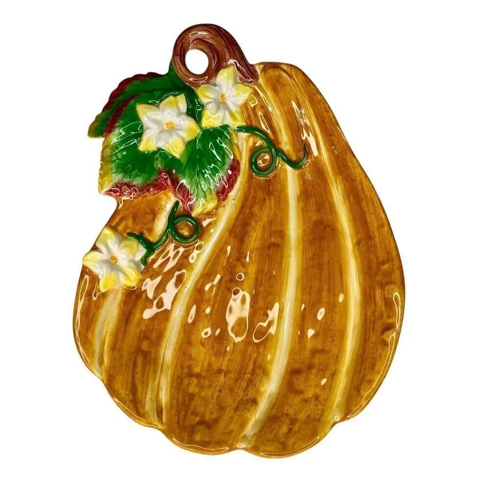 Vintage 20th Century Fitz & Floyd Gourd Dish EVC